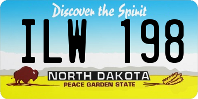 ND license plate ILW198