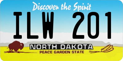 ND license plate ILW201