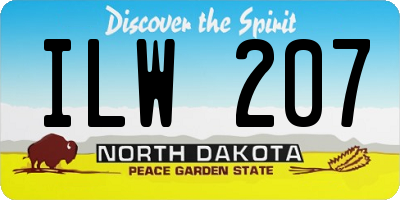 ND license plate ILW207