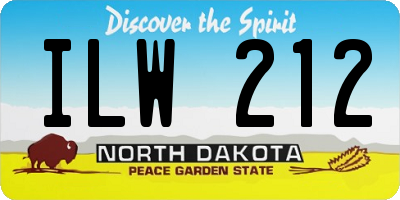 ND license plate ILW212