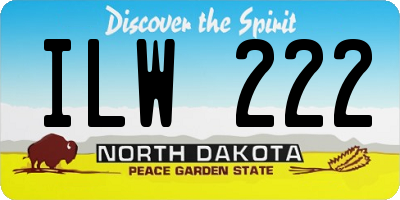 ND license plate ILW222