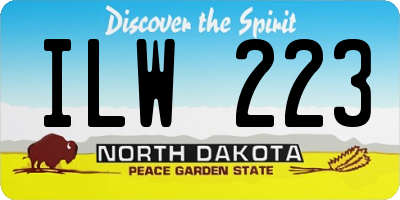 ND license plate ILW223