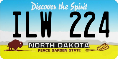 ND license plate ILW224