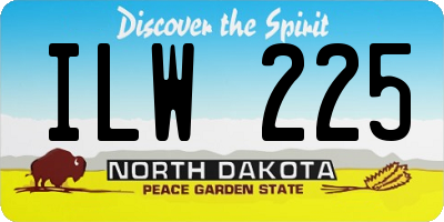 ND license plate ILW225