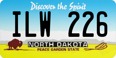 ND license plate ILW226