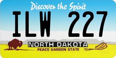 ND license plate ILW227