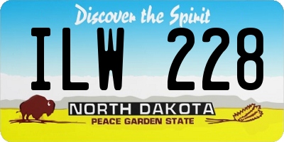 ND license plate ILW228