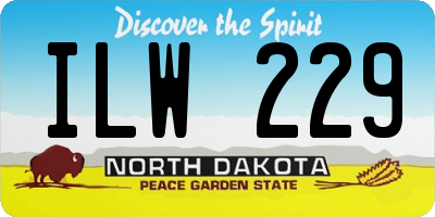 ND license plate ILW229