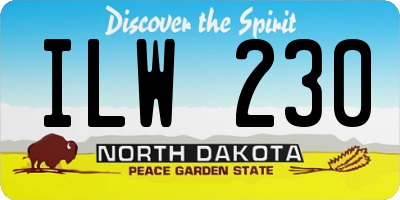 ND license plate ILW230