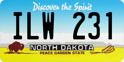 ND license plate ILW231