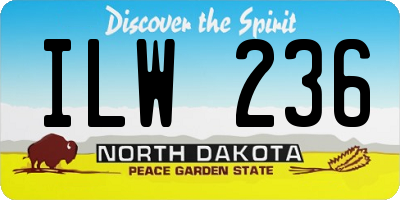 ND license plate ILW236