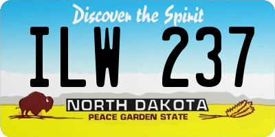 ND license plate ILW237