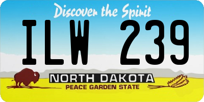 ND license plate ILW239