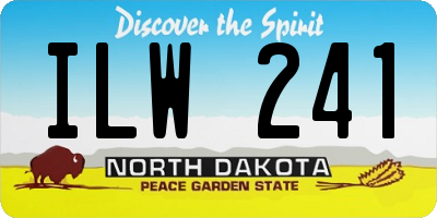 ND license plate ILW241