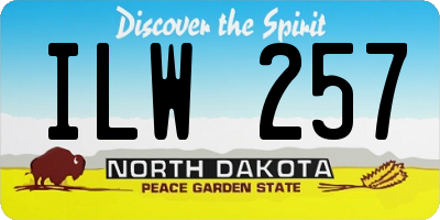 ND license plate ILW257