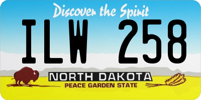 ND license plate ILW258