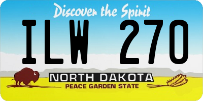 ND license plate ILW270