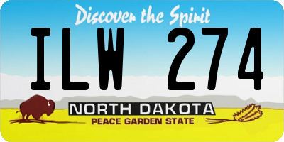 ND license plate ILW274