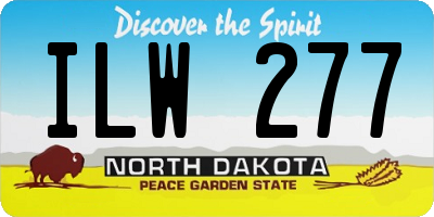 ND license plate ILW277