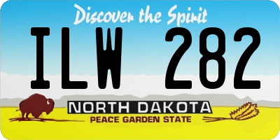 ND license plate ILW282