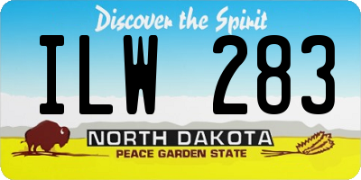 ND license plate ILW283