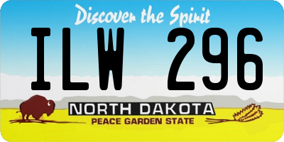 ND license plate ILW296