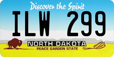 ND license plate ILW299
