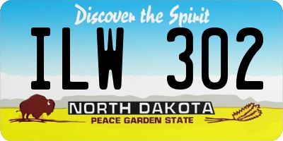 ND license plate ILW302