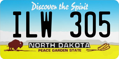 ND license plate ILW305