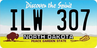 ND license plate ILW307
