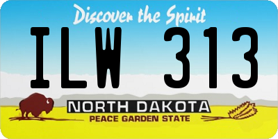 ND license plate ILW313