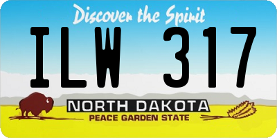 ND license plate ILW317