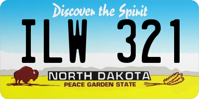 ND license plate ILW321