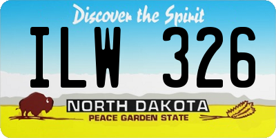 ND license plate ILW326