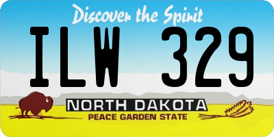 ND license plate ILW329