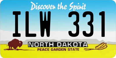 ND license plate ILW331