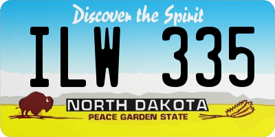ND license plate ILW335