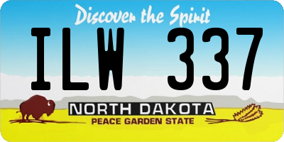 ND license plate ILW337