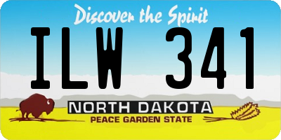 ND license plate ILW341