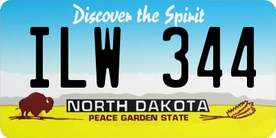 ND license plate ILW344
