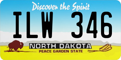 ND license plate ILW346