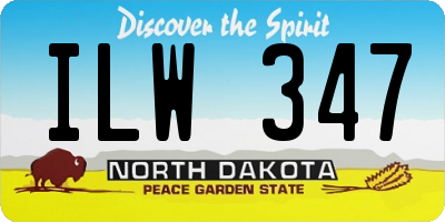 ND license plate ILW347