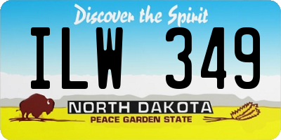 ND license plate ILW349
