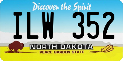 ND license plate ILW352