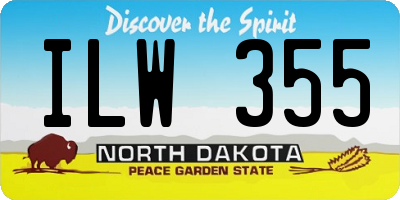 ND license plate ILW355