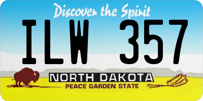 ND license plate ILW357