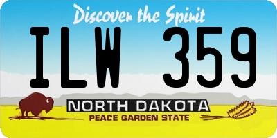 ND license plate ILW359