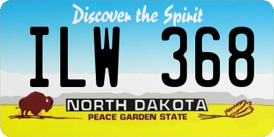 ND license plate ILW368