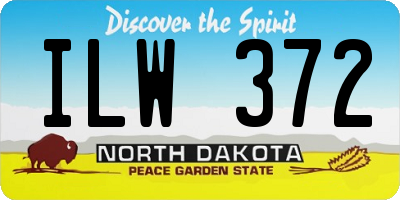 ND license plate ILW372