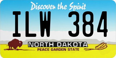 ND license plate ILW384
